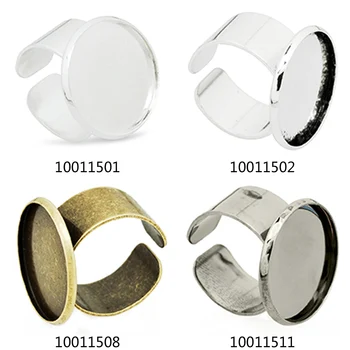 Okruglim okvira za prstenje 20 mm, s okvirom, u obliku prstena je prazan, pogodna za кабошона 20 mm, prodaja 10 kom./lot-100115