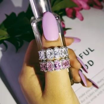 Originalni dizajn 925 sterling srebra zaručnički prsten vječnost Prsten za Žene zaruka godišnjicu modni nakit R4876S