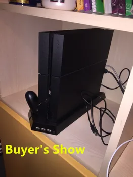 PS4 Vertikalni Stalak Baza Ventilator za Hlađenje Hlađenje Hlađenje Dvostruko Punjenje Postaja za Skladištenje Kontrolera Playstation DualShock 4 4 V1