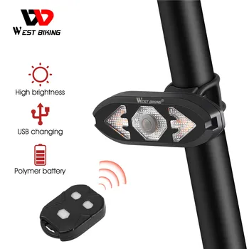 Pametni Bežični Daljinski Pokazivači Smjera Biciklistička dugo Svjetlo USB Punjiva Biciklistička Stražnja svjetla Stop-Signal Pribor Za Bicikle Novi