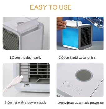 Potrošačke Prijenosni klima uređaj Hladnjak Ventilator, Mini Prijenosni Ventilator Klima-uređaj 7 Boja Jednostavan Stolni Ventilator Zraka za Hlađenje Pročišćivač