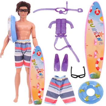 Pribor za Barbie lutke, Ski odijelo, snowboard, Ken, Kupaći Kostim za ronjenje, plastične igračke, pogodna za 11,8 cm, 30 cm, Ken, zimski poklon za djevojčice