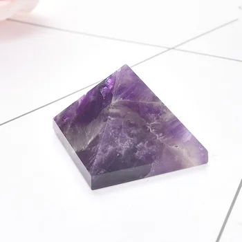 Prirodni Kristal Piramida Kvarc Ametist Reiki Liječeći Kamen Čakra Reiki Meditacija Crystal Točka Home Dekor Obrt Od Kamena