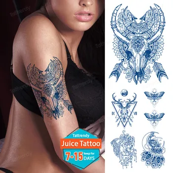 Privremena tetovaža sok tinte prirodni dugi rukav ruke body tattoo slikarstvo anime zmaj totem žene muškarci tetovaža je lažni prijenos