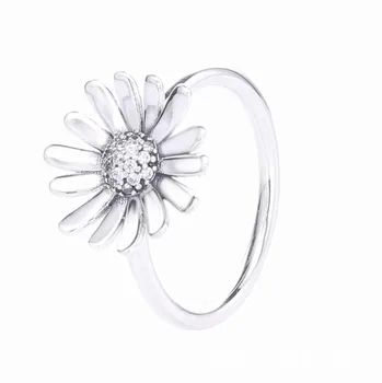 Prsten pandorina od srebra 925% 100 standardnih uzoraka i jezično prsten s cvijeta tratinčice