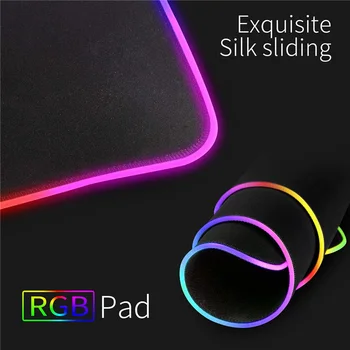 RGB Gaming podloga za Miša Velike Veličine Šarene Sjajni za PC Računalo Stolni 7 Boja Led Svjetiljka Stolni Mat Igraća Tipkovnica Mat