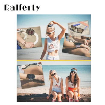 Ralferty Mini Sklopivi Polarizirane Sunčane Naočale Ženske, Muške Cool Trendy Sportske Sunčane Naočale Na Otvorenom UV400 Crna Narukvica Oculos P1801