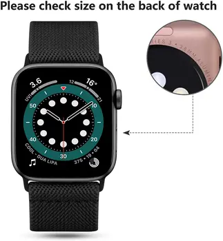 Remen-Guma za Apple watch band 40 mm 44 mm 41 mm 45 mm 38 mm 42 mm 49 mm Elastični Najlon narukvica iWatch series 3 4 6 se 7 8 Ultra