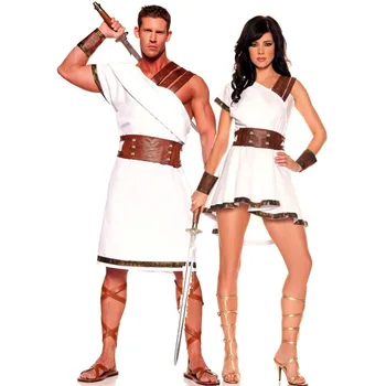 Rim Spartanski Ratnik Par Cosplay Halloween Kostime Drevni Grčki Mitologija Osoba Picta Bog Ogrtač Маскарадное Haljina