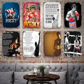 Rocky Balboa metal Dekor Plakat Vintage Жестяная Firma Metal Znak Ukrasnih Pločica za Pub Bara Osoba Špilja Klub Zidni Ukras