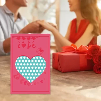 Romantična Ljubav je Srce Čestitke Set od 8 Poklona za Valentinovo Čestitka Koverti na Vjenčanje Rođendan