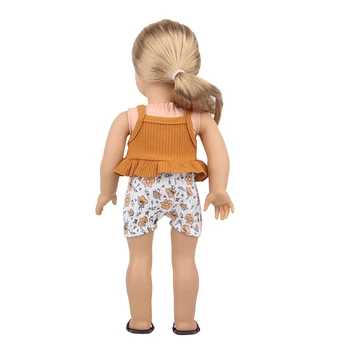 Rođen je Novi Dijete Lutka Odjeća i Pribor Pogodni 18 cm 43 cm, Narančasti aparatić i bijele kratke hlače Za Bebe Poklon Za Rođendan Festival