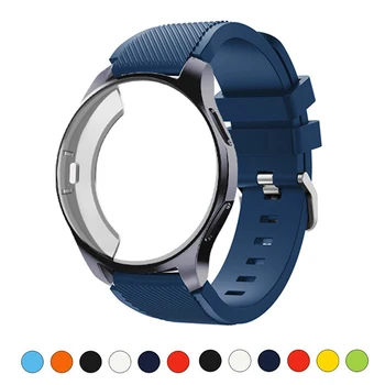 Silikonska Torbica + remen Za Samsung Galaxy watch 46 mm/42 mm remen Gear S3 Frontier Band Sportski remen za sat + Zaštitna torbica za sat 42/46 mm