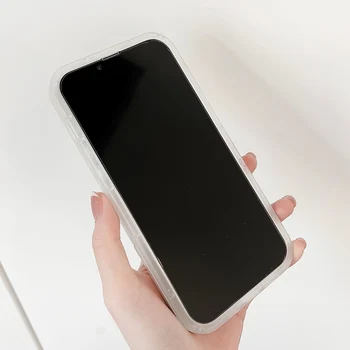 Slatka Kartona Nevidljivi Nosač-Držač Prozirna Torbica Za Telefon iPhone Plus 14 13 12 11 Pro Xs Max X Xr 7 8 Se 2 3 Preklopna Torbica-stalak