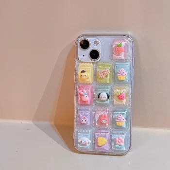 Slatka Torbica Za telefon Sanrio Candy 3D Cinnamoroll Pochacco My Melody za iPhone 11 12 13 14 Mini Pro Max X Xs Xr 7 8 Plus Y2k Girl