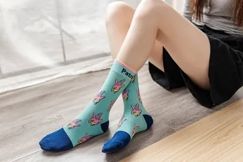 Slatka Zabava Meke Ženske Čarape Anime Cosplay Slatka Crtani Nadkoljenice Ins Nasmijano Lice Školske Ženske Čarape Dar