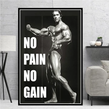 Starinski Umjetnički Plakat Ispis Na Platnu Arnold Schwarzenegger Slikarstvo Moderne Home Dekor Bodybuilding Fitness Teretana Zidni Umjetničke Slike