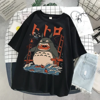 Studio Ghibli Totoro Miyazaki Hayao Харадзюку Ženska t-Shirt Majica s uzorkom Цзынцанга Zabavna Majica sa Likovima iz Crtića 90-ih Godina Anime Top Majica Ženska