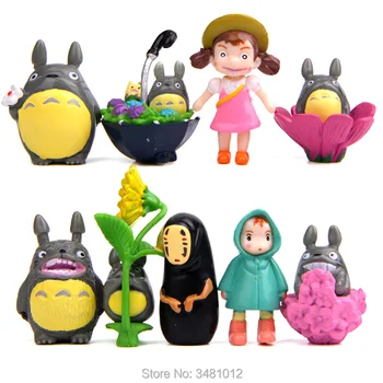 Studio Гибли Totoro Minijature PVC Figure Spirited away Bez Lica Osoba Hayao Miyazaki Mini Figurice Dječje Igračke