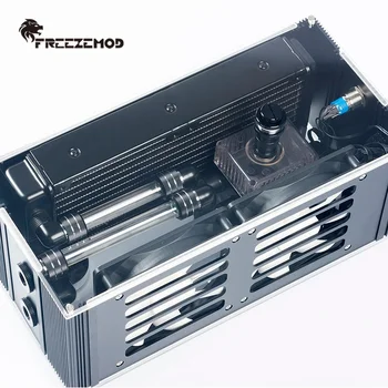 Sustav vode za hlađenje laptop FREEZEMOD Dvostruka bakar-aluminijski radijator debljine 45 mm sa KUTIJOM RGB-24YT bez napajanja