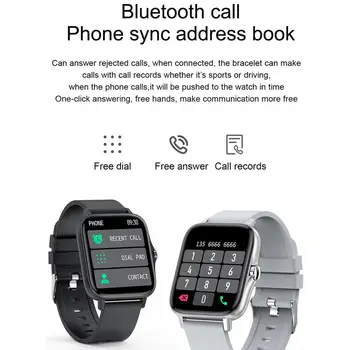 T42 Za Muškarce Žene Pametne Bluetooth Sat Poziva Monitor Srčane Vodootporan Fitness Tracker je Sportski Smartwatch Za IOS i Android Telefone