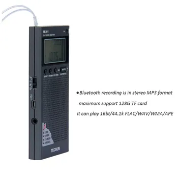 TECSUN M-301 Mini Prijenosni Bluetooth Glazbeni player Zvučnik FM 64-108 Mhz Snimanje Zvuka sa slušalicama