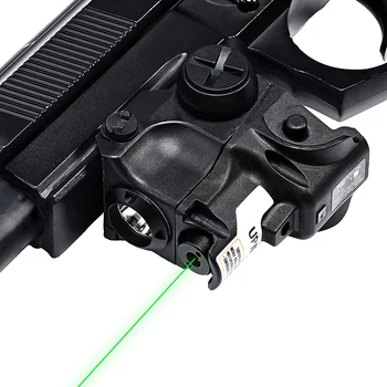 Taktički Pištolj Svjetlo Crvena Zelena Spot Laserski Ciljnik LED Kombinirani Svjetiljku Mini Kompaktni 3 Načina Пистолетный Svjetlo za 20-21 mm Letve Пикатинни
