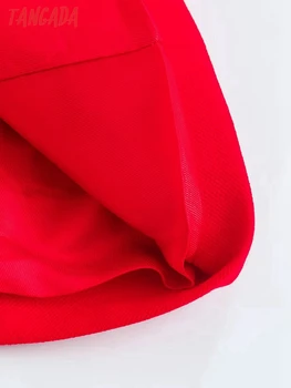 Tangada 2022 Modni Donje Monotone Haljina-odijelo s otvorenim Ramenima i Dugih Rukava, Uredski Donje Mini haljinu QD46