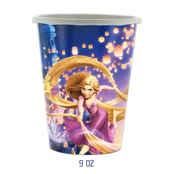 Tangled Princeza Rapunzel Večernje Uređenje Princeza Disney Jednokratna Posuđe, Tanjuri Banner Baloni Za Djevojčice Rođendan