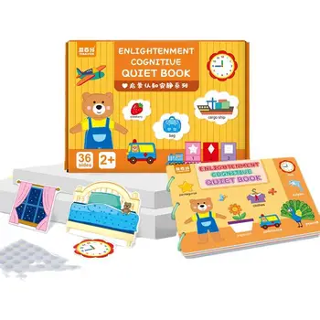 Tiha Knjiga Dječja Igračka Montessori Dječji Zauzet Knjiga je Dijete Rano Učenje Obrazovanje Kognitivna Zagonetka Dječje Naljepnica Tjestenina knjiga Za Bebe