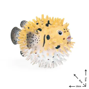 Topla 10 cm Modeliranje Morskih Životinja PVC Riba-Puffer Model Figure Zbirka Minijaturnih Kognitivne i Razvojne Igračke za djecu