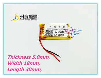 Topla rasprodaja kvalitetan Litij-ion polimer bateriju SD 501830 3,7 230 mah medicinske opreme, e-tracker