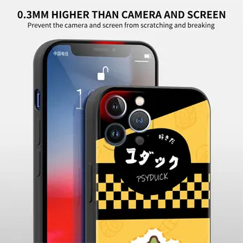 Torbica Funda za Apple iPhone 14 11 13 7 12 Pro 7 XS XR Max 8 Plus 6 14Pro 13 mini Crna Mekana Torbica za telefon s Cartoonish Pokemon Sushi