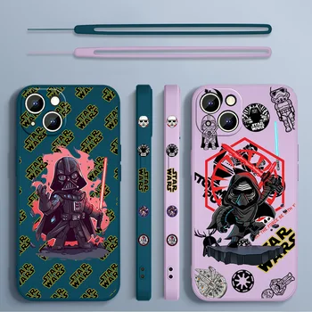 Torbica Star Wars Darth Vader Za Apple iPhone 13 12 11 Pro Max mini XS XR X 8 7 6S 6 Plus Tekuće lijevo Konop Torbica Za Telefon