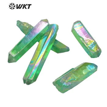 Točka kvarca zelene Jabuke Aure WT-G065 kristalna točka kvarca prekrasne blata titan kristala za izradu nakita