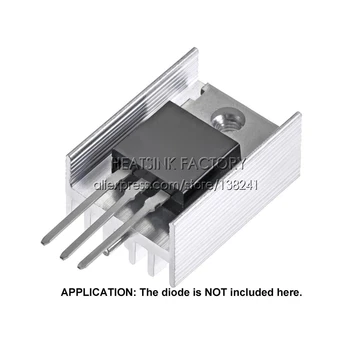 Tranzistor je TO-220 Aluminijski Radijator Hladnjaka 20x15x10 mm Hladnjak Hladnjak Za Tranzistora TO220, ROHS compliant