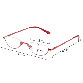 Trendy, Moderan Male Naočale Za čitanje u Полурамке, Ultra Prozirne Naočale Za Dalekovidnost, Laptop Poklon Za Starije Muškarce i Žene + 1,00 ~ + 4,0