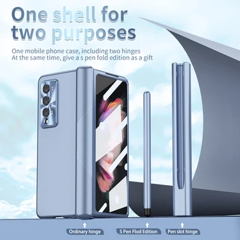 Tvrda torbica sa zaštitom od pada za Samsung Galaxy Z Fold 3 5G Fold4 Fold 4 Fold3 Zfold3 sa slojem od kaljenog stakla