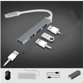 USB C HUB 3,0 Tip C 4 Porta Multi Razdjelnik OTG Adapter Za Xiaomi Lenovo Macbook Pro Air PC Računalo Laptop dodatna Oprema