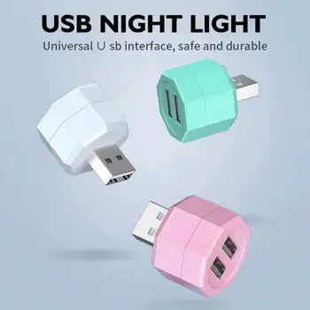 USB Priključak Lampa Mini Okrugli Led Noćne Svjetiljke Zaštita Očiju Lampa Za Čitanje Računalni Lampa Pokretna Punjenje Napajanja Knjiga Žarulje Rasvjeta