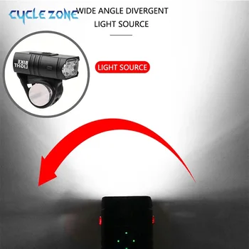 USB-Punjive Biciklističke Svjetla Skup Vodootporan Super Svijetle 6 Načina Prednja i Stražnja Led Žarulja s Indikatorom Napunjenosti Baterija Odgovara Za Sve Bicikala