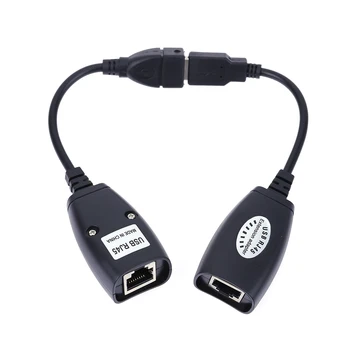 USB RJ45 Muško/Ženski Produžni USB 2.0 Produžni kabel Ethernet Mreže Produžni Adapter za Cat5/RJ45/Cat6 kabel Patch kabel do 150 metara