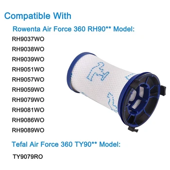 Uložak HEPA filter Za Usisivač Rowenta Air Force 360 X-Pert RH9037 RH9038 RH9039 RH9051WO RH9057WO RH9086WO