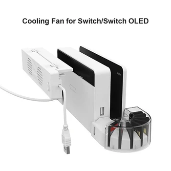 Vanjski Mir Hlađenje Ventilatori za Nintendo Switch OLED priključne Stanice Ventilator Postolje Hladnjak Hladnjak Igre Pribor