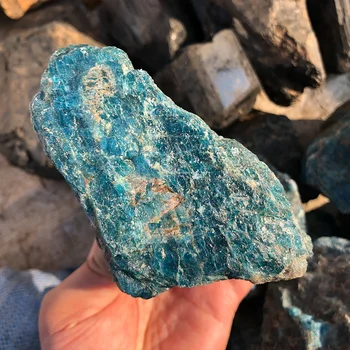 Veleprodaja Prirodnih Neobrađenih Kristala Ima Ljekovita Kamenje Plava Апатит Neobrađeni Dragulj