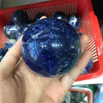 Veleprodaja prirodni dragulj plava содалит opseg loptu kristali ljekovita kamenje za uređenje doma