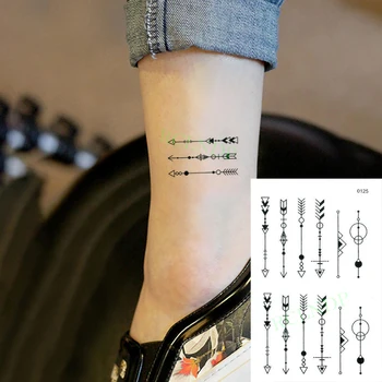 Vodootporan Privremene Tetovaže Naljepnica Strelica Geometrijski Krug Element Flash Tetovaža Lažne Tetovaže za Muškarce Žene