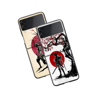 Vrući Japanski Anime Самурайский Torbica za Samsung Galaxy Z Flip Flip 3 4 5G Crna Tvrda Torbica za Mobilni Telefon Z Flip 4 3 Luksuzna Torbica za PC