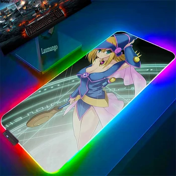Yu Gi Oh Dark Magician Girl RGB Gaming podloga Za PC podloga Za Miša Anime Miš Xxl Prijenosno računalo Gamer Pribor Diy Za Uredske Tipkovnice