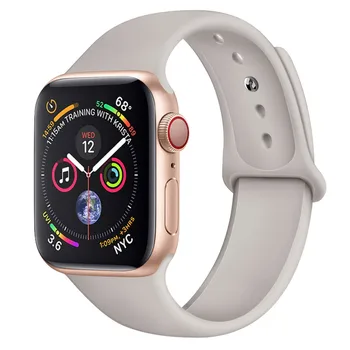Za Apple Watch Series 7 6 SE 5 4 3 2 1 Mekan Silikon Remen Pametna Narukvica Uzicom Za Iwatch 41 45 38 40 42 44 mm Spojnica Za Sati
